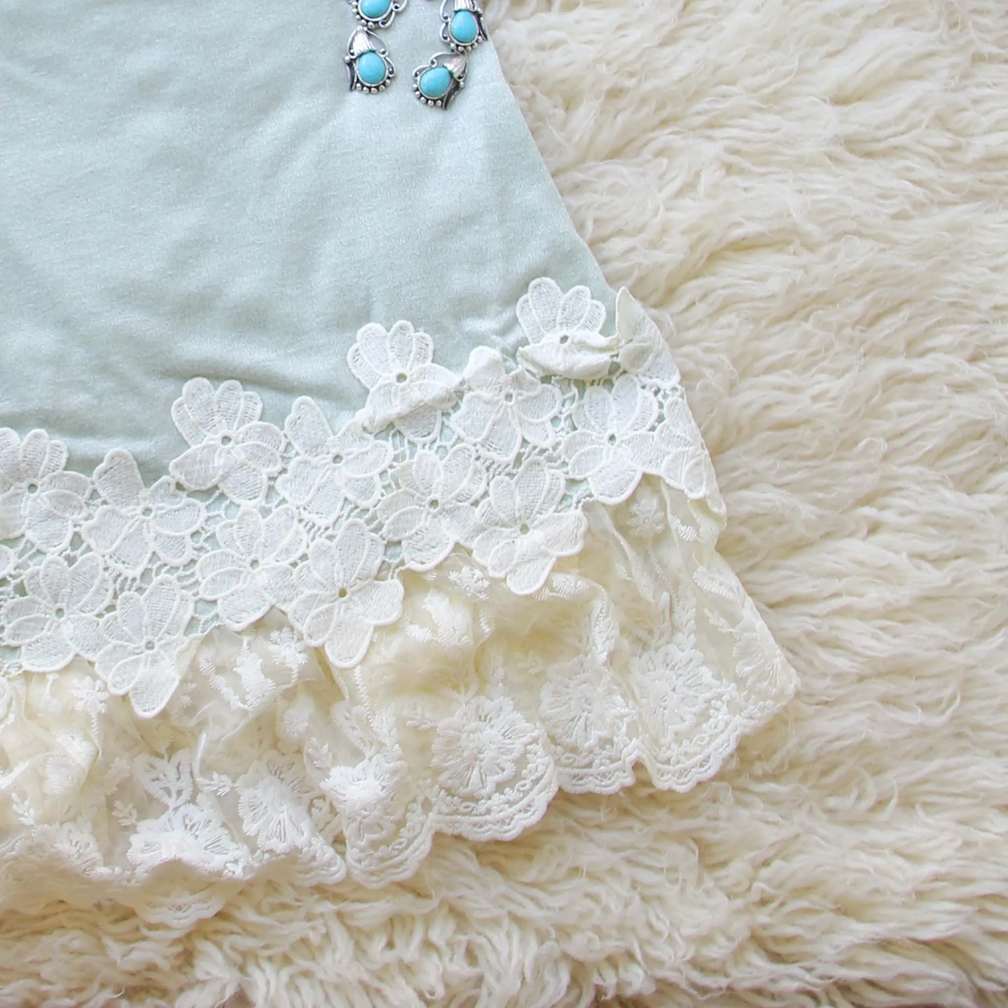 Sage Lace Layering Tank