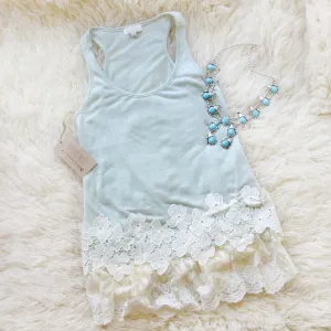 Sage Lace Layering Tank