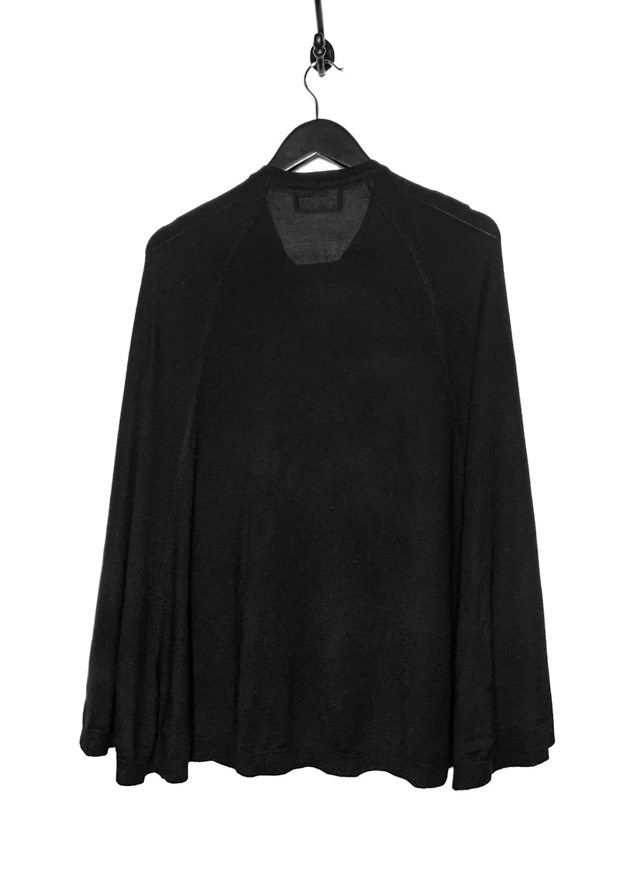 Simone Rocha Black Bead Embroidered Light Cape Sweater