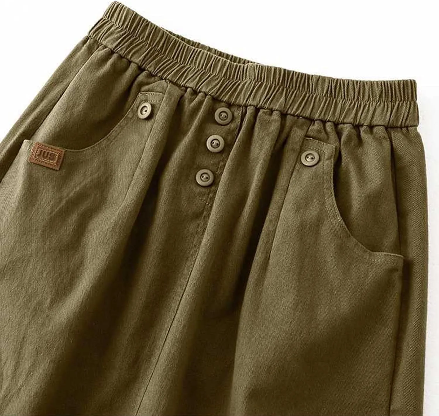 Skirts for Women 2024 Fall Casual Loose High Waisted Mid Length Skirt Baggy Pleated Button Midi Skirt with Pockets