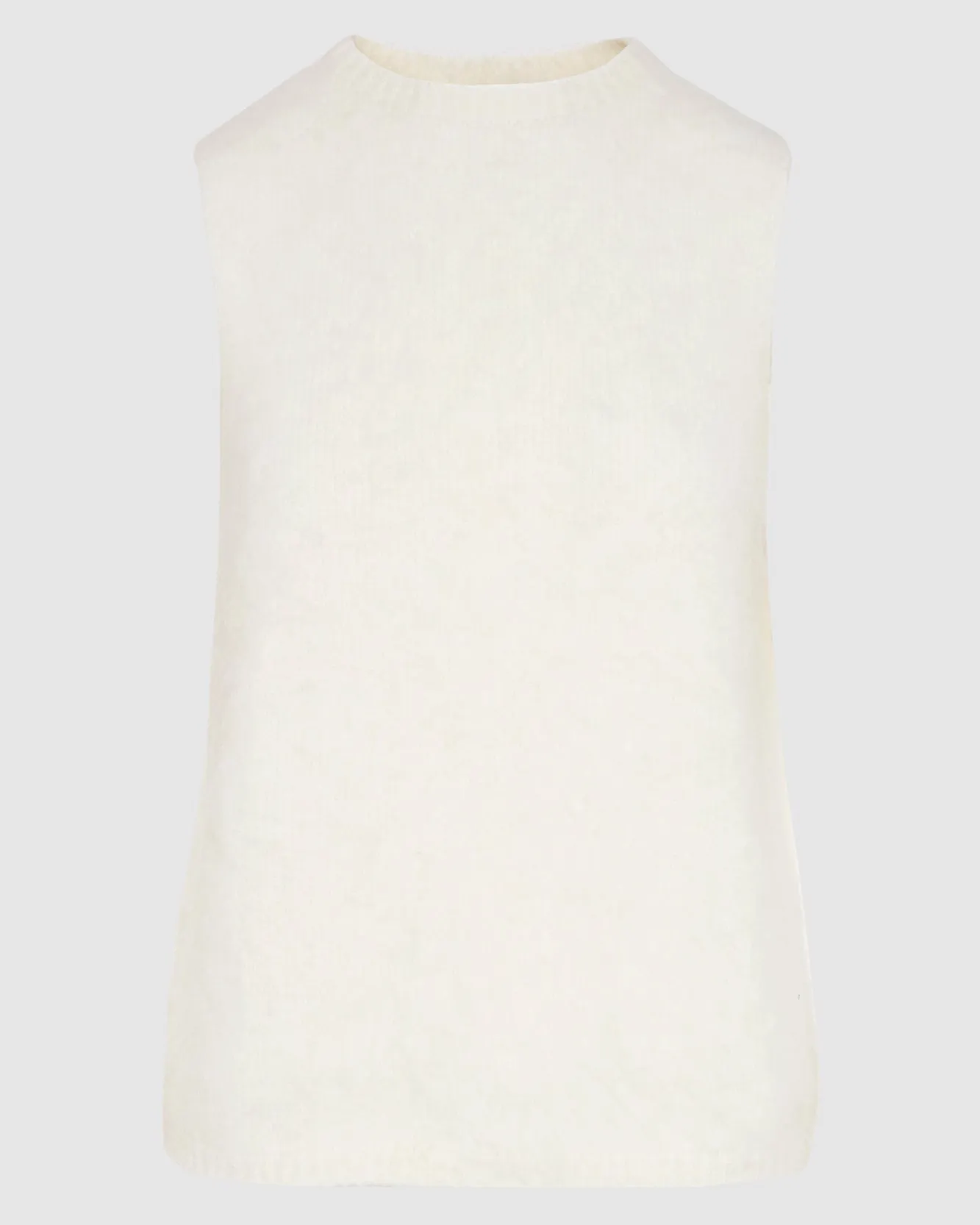Sleeveless Alpaca Blend Sweater in Fuzzy Milk