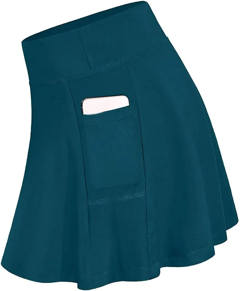 Sport Skirts for Women Summer Tennis Golf Skirts High Waisted with Pockets Inner Shorts for Athletic Skorts Running