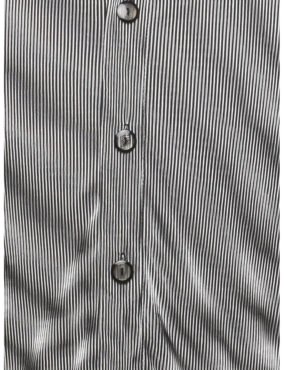 Striped Monochrome Y2K Shirt - XL