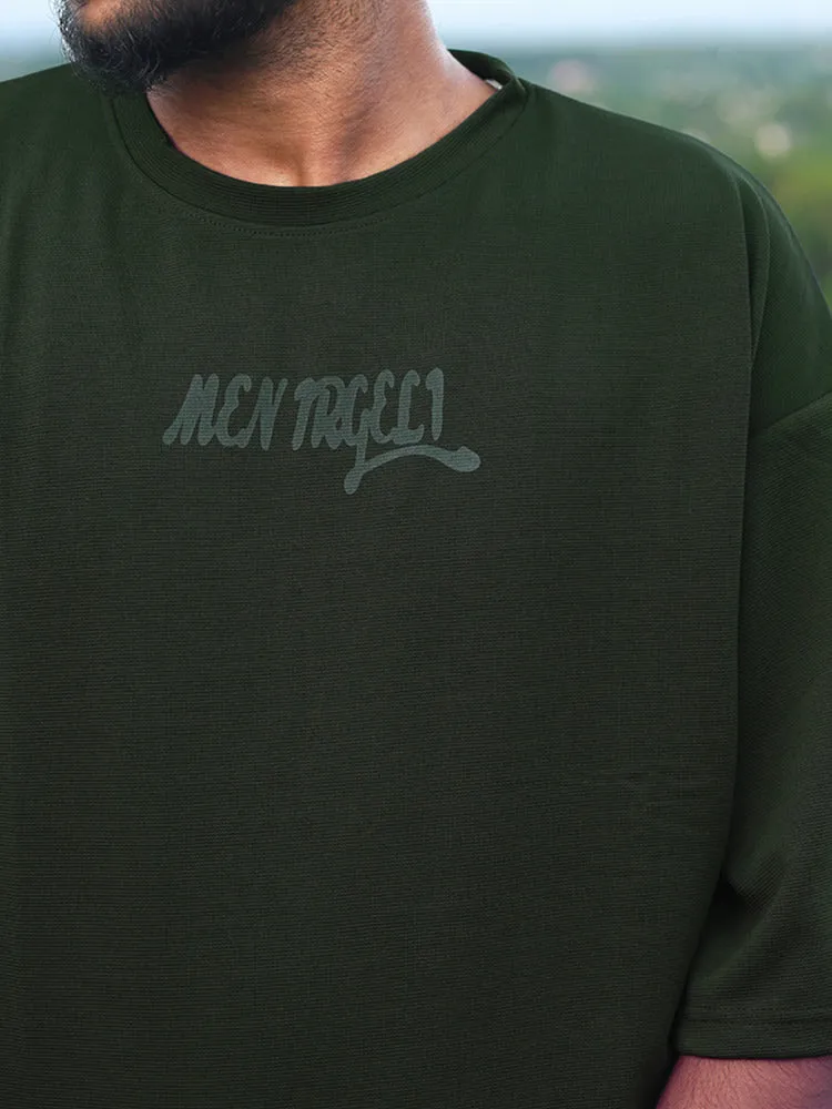 Stylish Loopknit T-Shirt with Back Print - ₹200