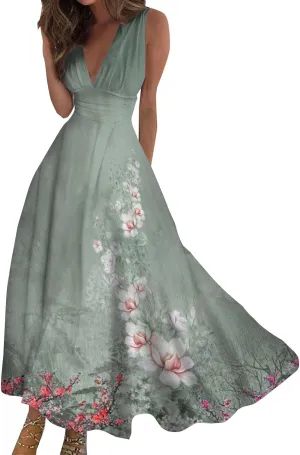 Summer Dresses for Women 2025,Casual Beach Vacation Tropical Date Night Hawaiian Sun Dresses Ladies Party Club Dress