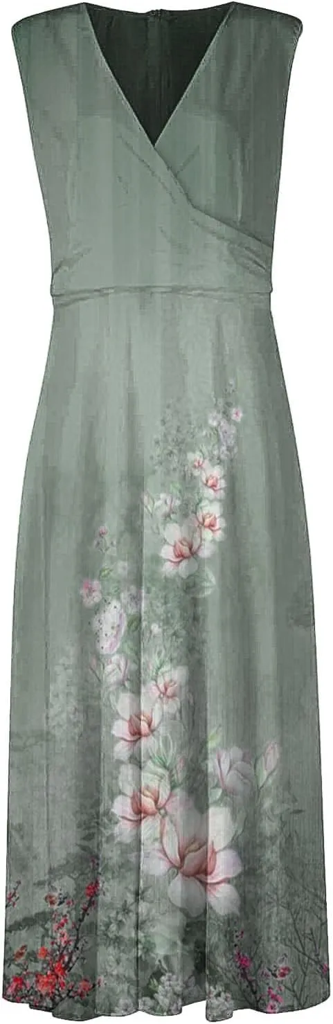 Summer Dresses for Women 2025,Casual Beach Vacation Tropical Date Night Hawaiian Sun Dresses Ladies Party Club Dress