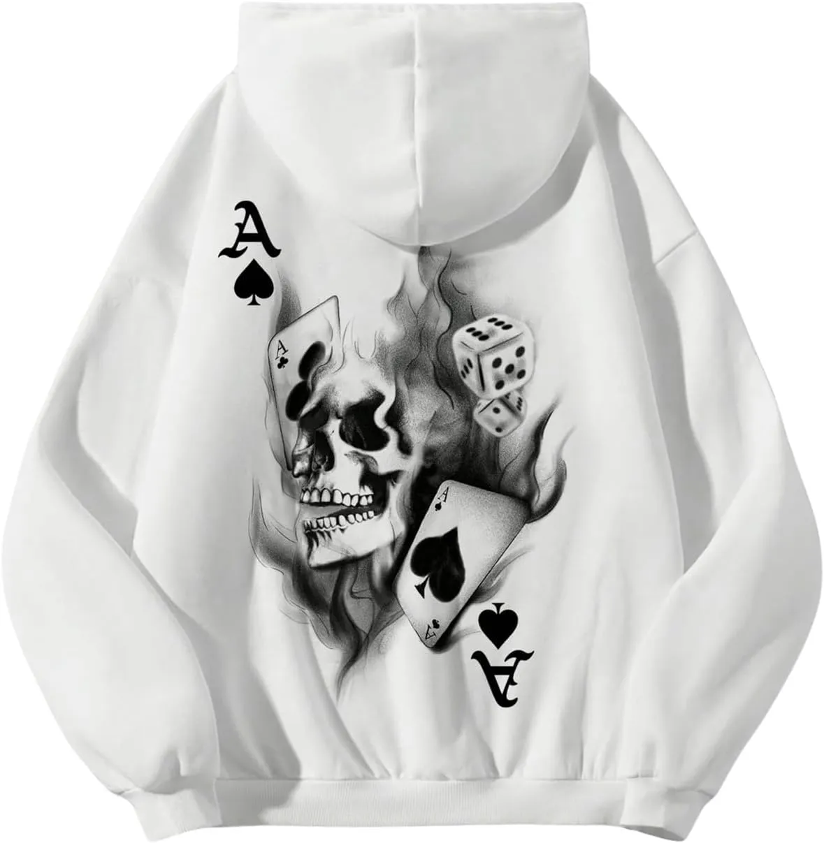 SweatyRocks Women's Graphic Hoodies Long Sleeve Drop Shoulder Oversized Sweatshirts with Hood