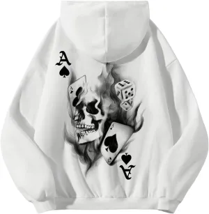 SweatyRocks Women's Graphic Hoodies Long Sleeve Drop Shoulder Oversized Sweatshirts with Hood