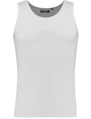 SymbolC Ribbed Vest Top in White