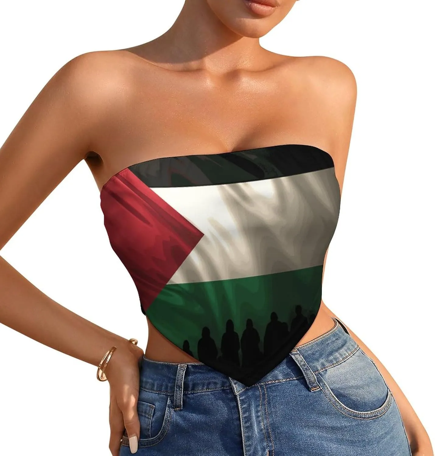 TAIZIYEAH Palestine Flag Long Sleeved Shirt Dress Womens Summer Cute Short Sleeve