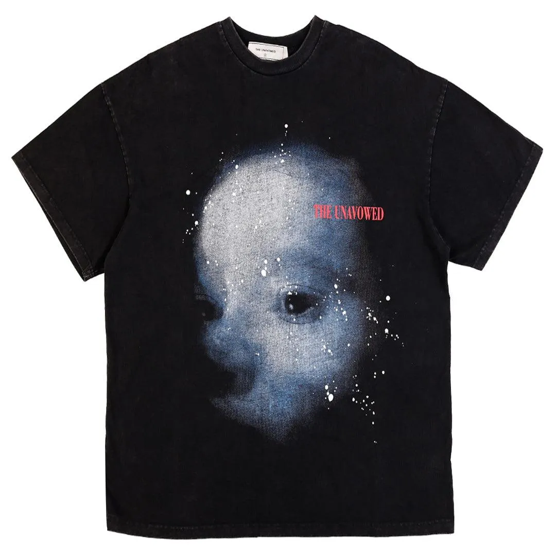The Unavowed Head Sketch Designed Over Size T-Shirt-Black