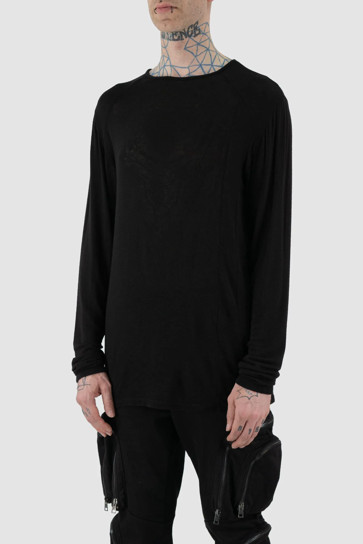 Thin Wool and Viscose Blend Sweater