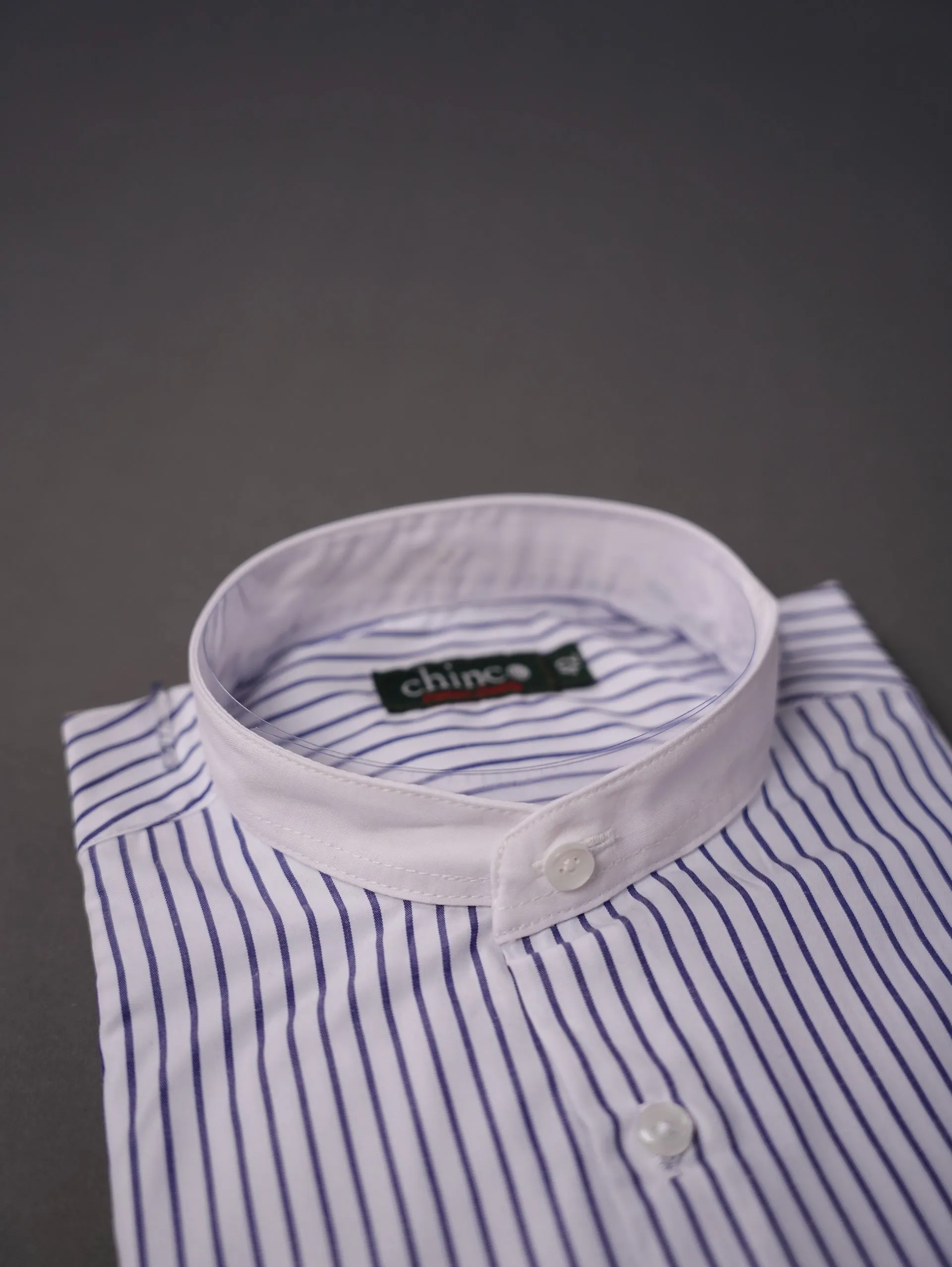 Three collar slim fit chemise-Navy S