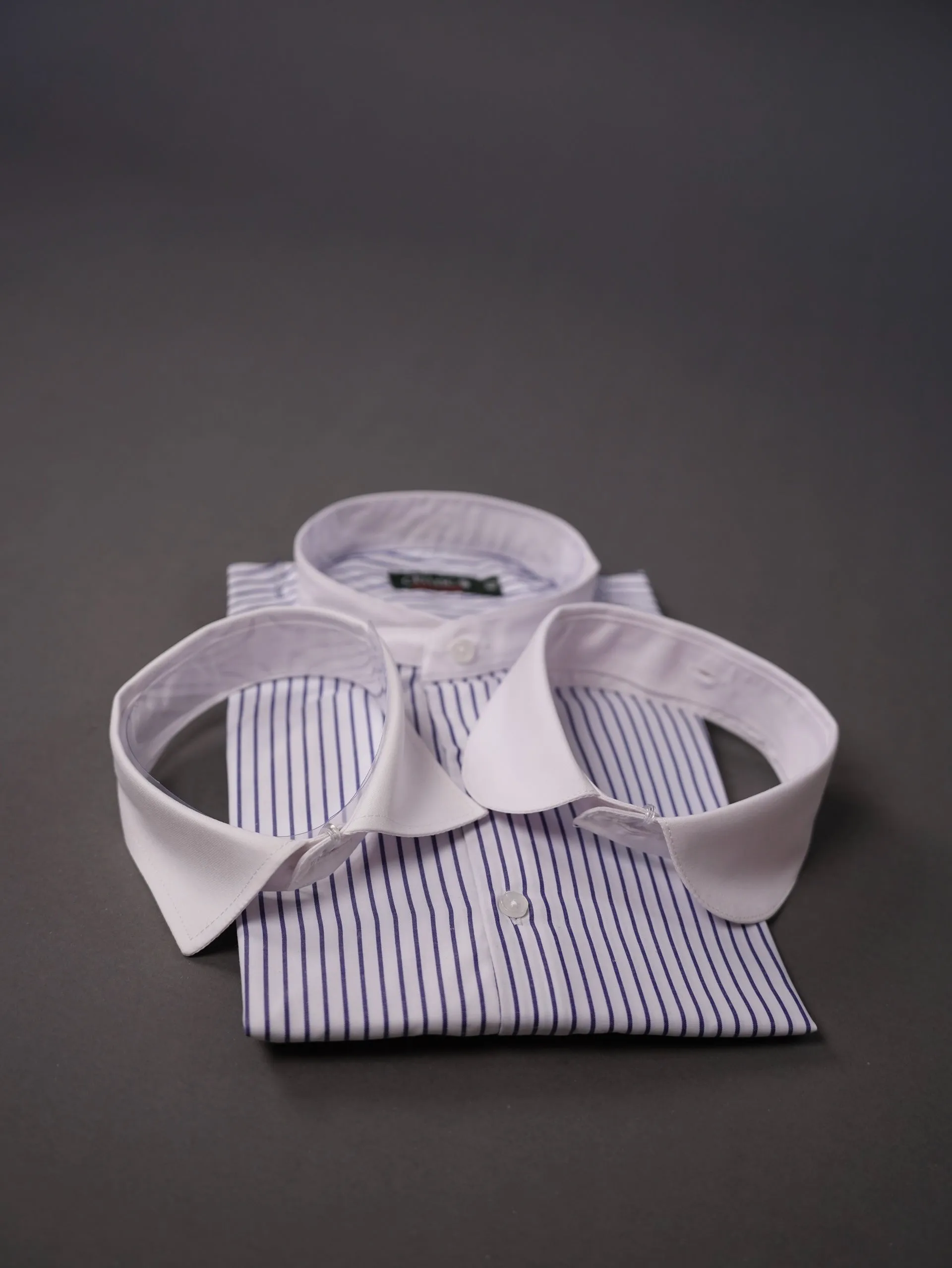 Three collar slim fit chemise-Navy S