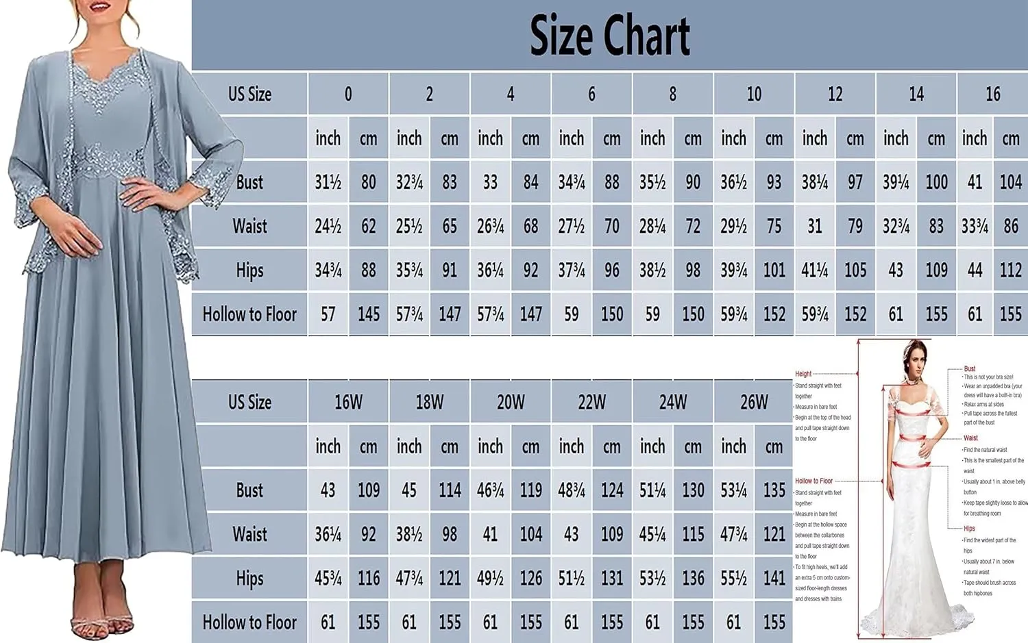 Two Piece Mother of The Bride Dresses with Jacket 3/4 Sleeves Chiffon Long Formal Evening Gown with Pockets