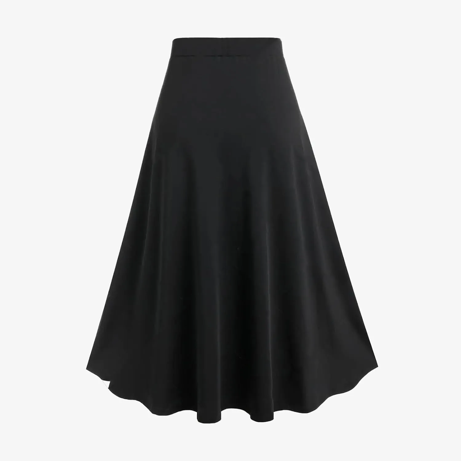Vintage Gothic Midi Skirts Women Lace-Up Patchwork Medieval Steampunk A-Line Skirts Renaissance Pirate Swing Skirt