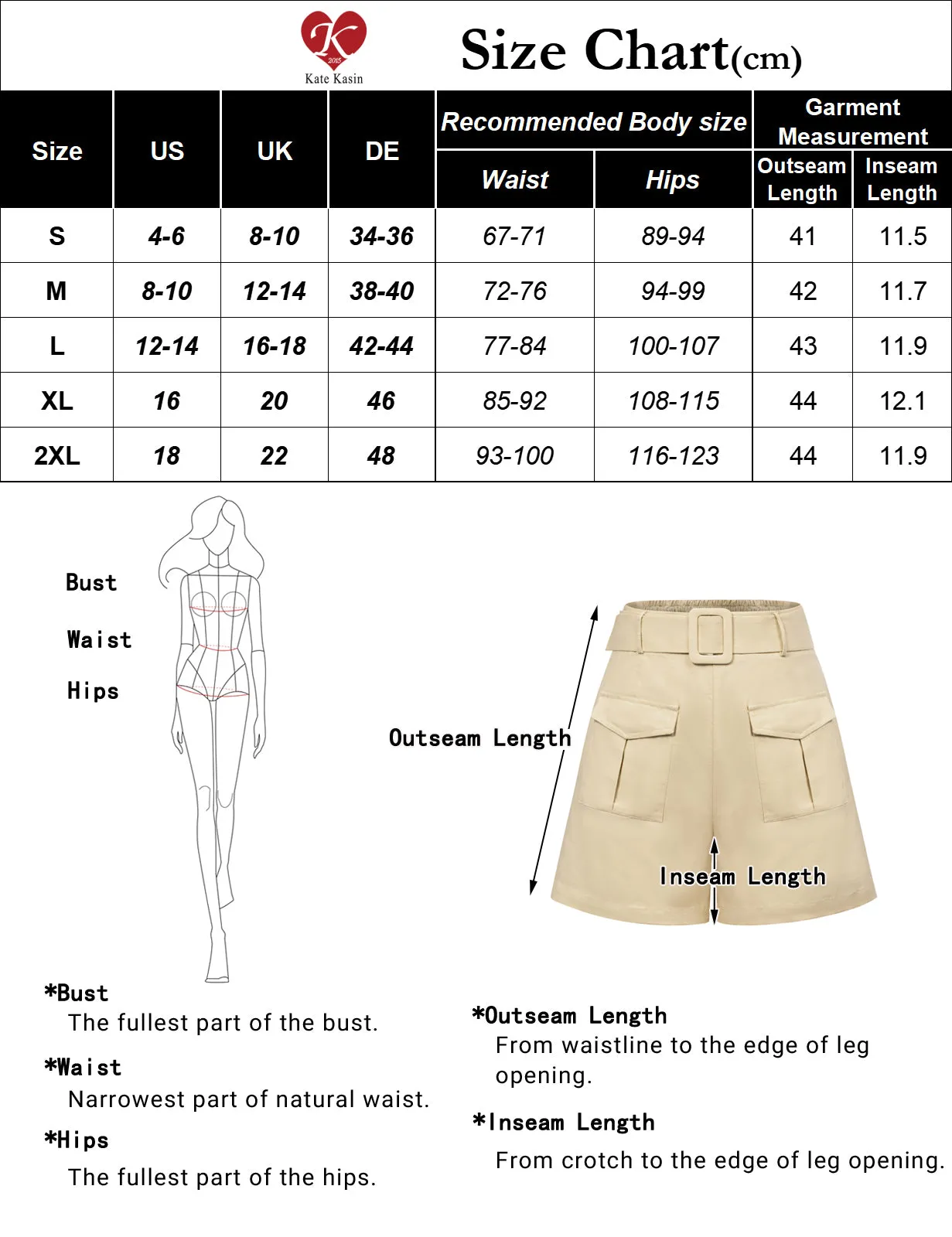 Women Cotton Shorts with Belt Casual Elastic High Waist Short Pants