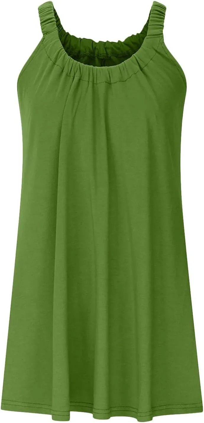 Womens Causal Summer Dress Beach Dress Sleeveless Waist Tie Front Bikini A- Line Mini Short Sun Dresses Beachwear