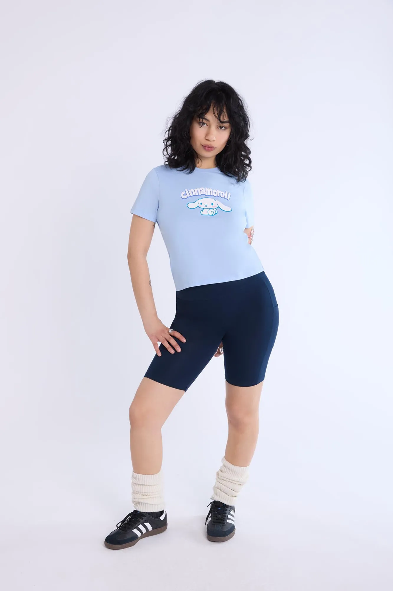 Womens Cinnamoroll Puff Baby Tee