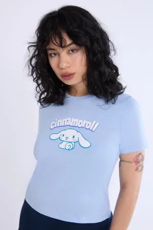 Womens Cinnamoroll Puff Baby Tee