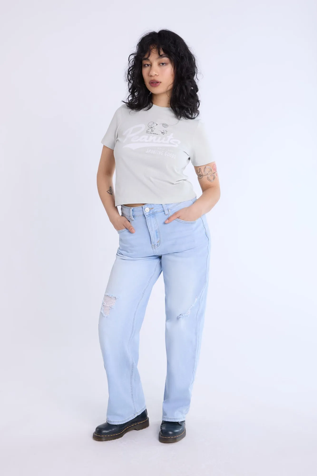 Womens Peanuts Sporting Goods Baby Tee