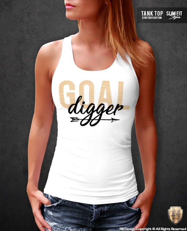 Womens Sayings T-shirt Goal Digger Stylish Wording Top WD023