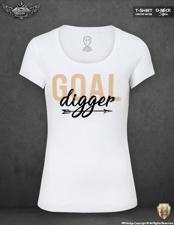 Womens Sayings T-shirt Goal Digger Stylish Wording Top WD023