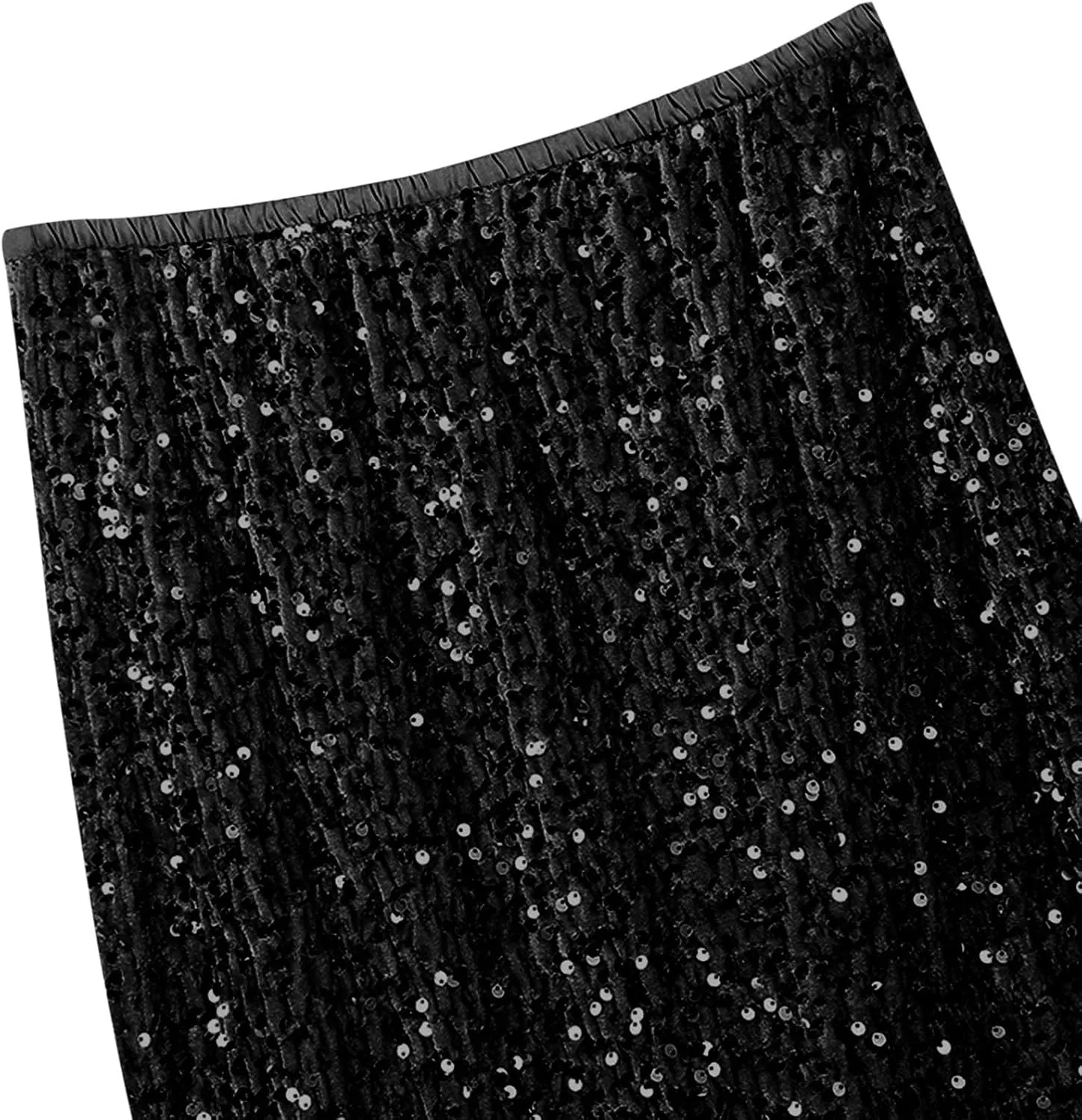 Women's Sequin Maxi Skirts Elastic High Waist Bodycon Long Mermaid Skirt Flared Wedding Party Formal Prom Skirts