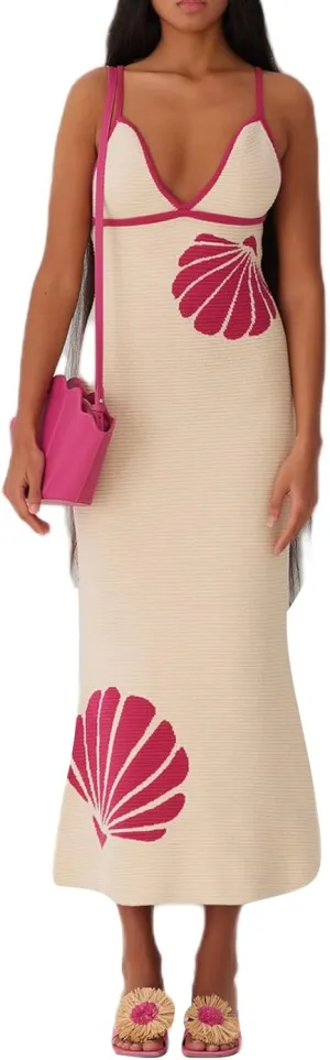 Womens Sexy Knitted Halter Bodycon Dress Sleeveless Backless Cut Out Maxi Dress Club Party Long Beach Dress