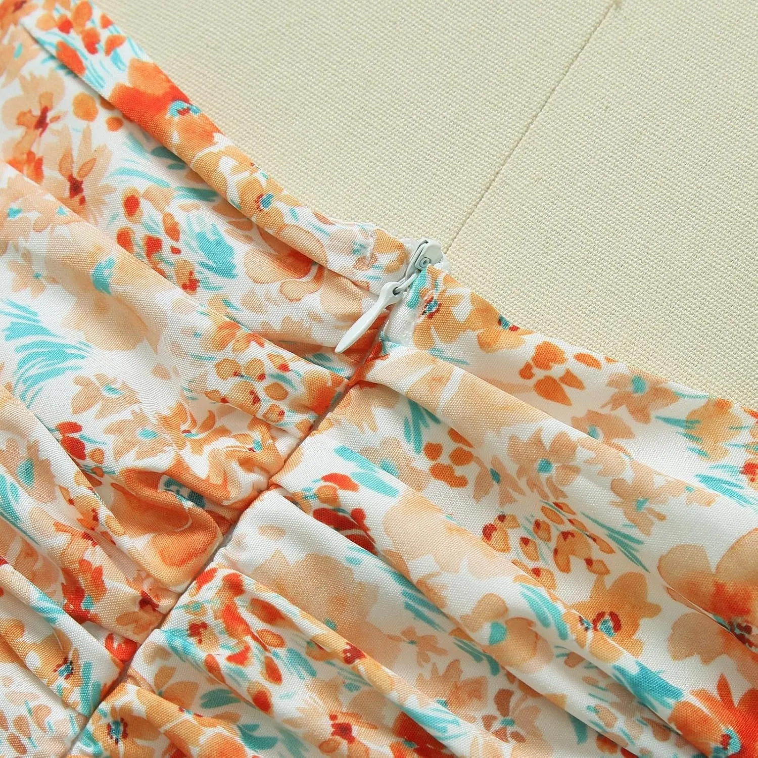 Womens Spaghetti Strap Summer Maxi Dress 2025 Square Neck Casual Printed Dress Boho Floral Beach Sundress