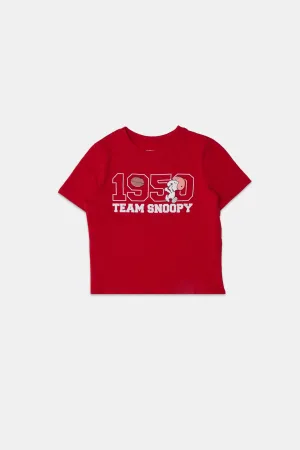 Womens Team Snoopy Puff Baby Tee