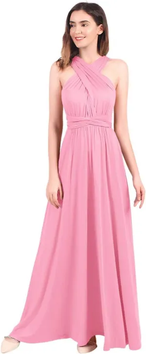 Womens Transformer Evening Dress Maxi Cocktail Wrap Convertible Multi Way Floor Long Formal Gown