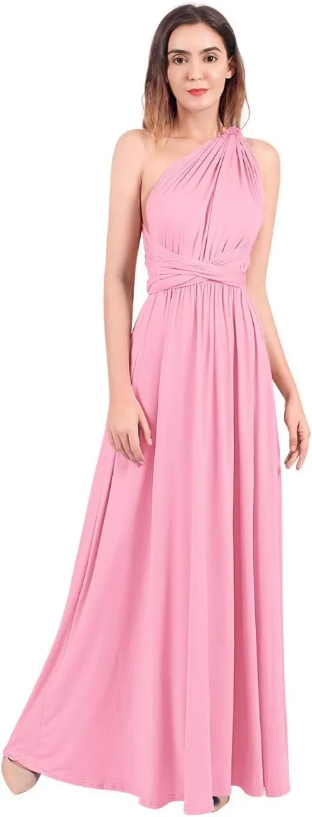 Womens Transformer Evening Dress Maxi Cocktail Wrap Convertible Multi Way Floor Long Formal Gown