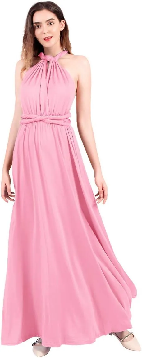 Womens Transformer Evening Dress Maxi Cocktail Wrap Convertible Multi Way Floor Long Formal Gown