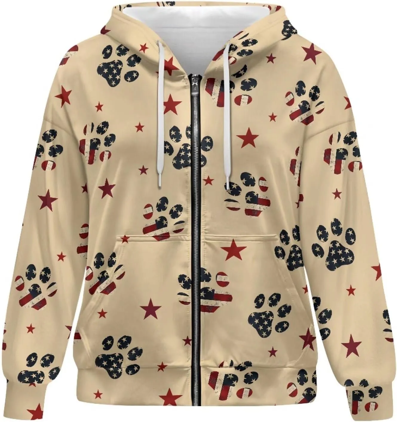 Womens Zip Up Hoodies Long Sleeve Sweatshirts Fall Outfits Oversized Sweaters Casual Fashion Jackets