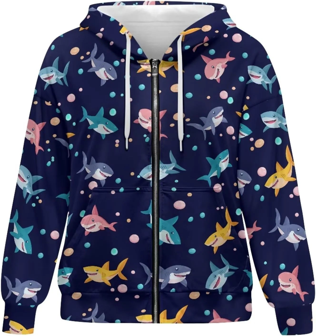 Womens Zip Up Hoodies Long Sleeve Sweatshirts Fall Outfits Oversized Sweaters Casual Fashion Jackets